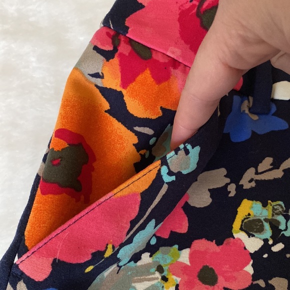 NWOT MERONA Floral Print Ankle Length Pants Size 10 - Picture 13 of 15